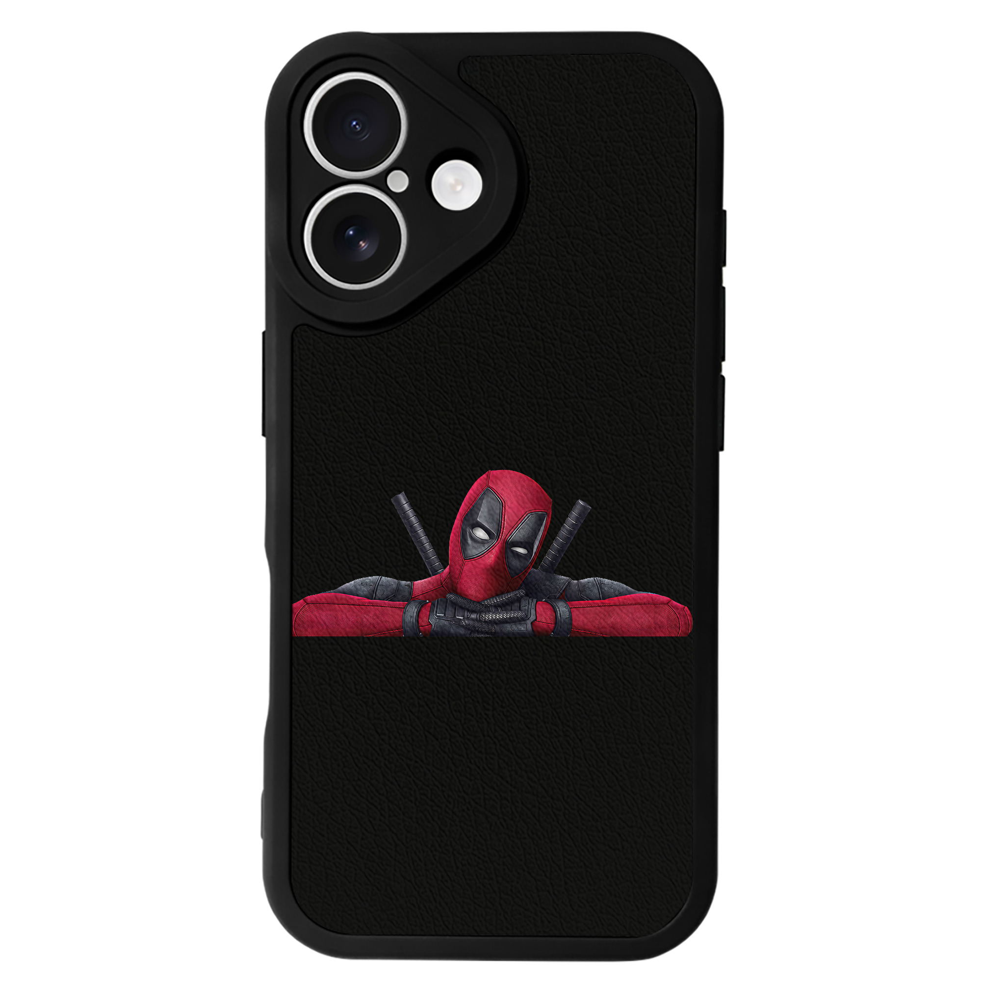 （画像用） Deadpool デッドプール 【iPhone 16シリーズ対応】シリコンスマホケース（レザー調） 材質：シリコン